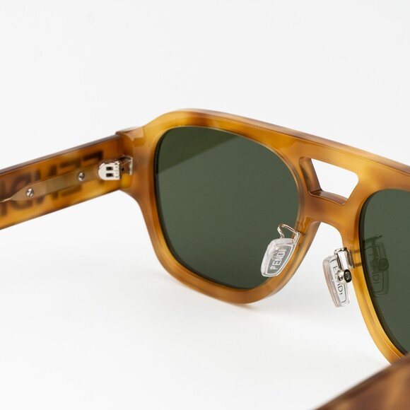 Fendi FENDIGRAPHY Men Sunglasses Square Havana Green FE40130F 55N BRAND NEW - Picture 7 of 10